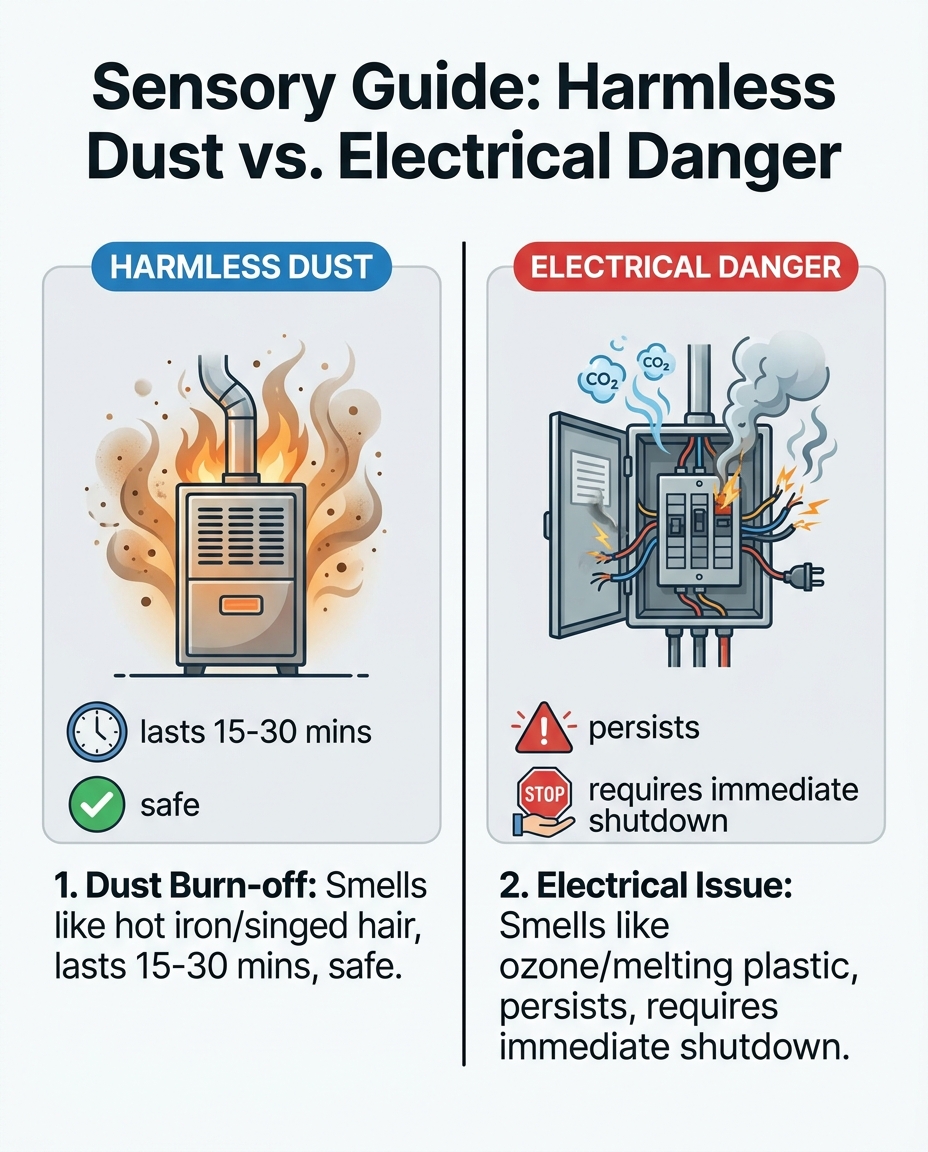 Sensory Guide: Harmless Dust vs. Electrical Danger