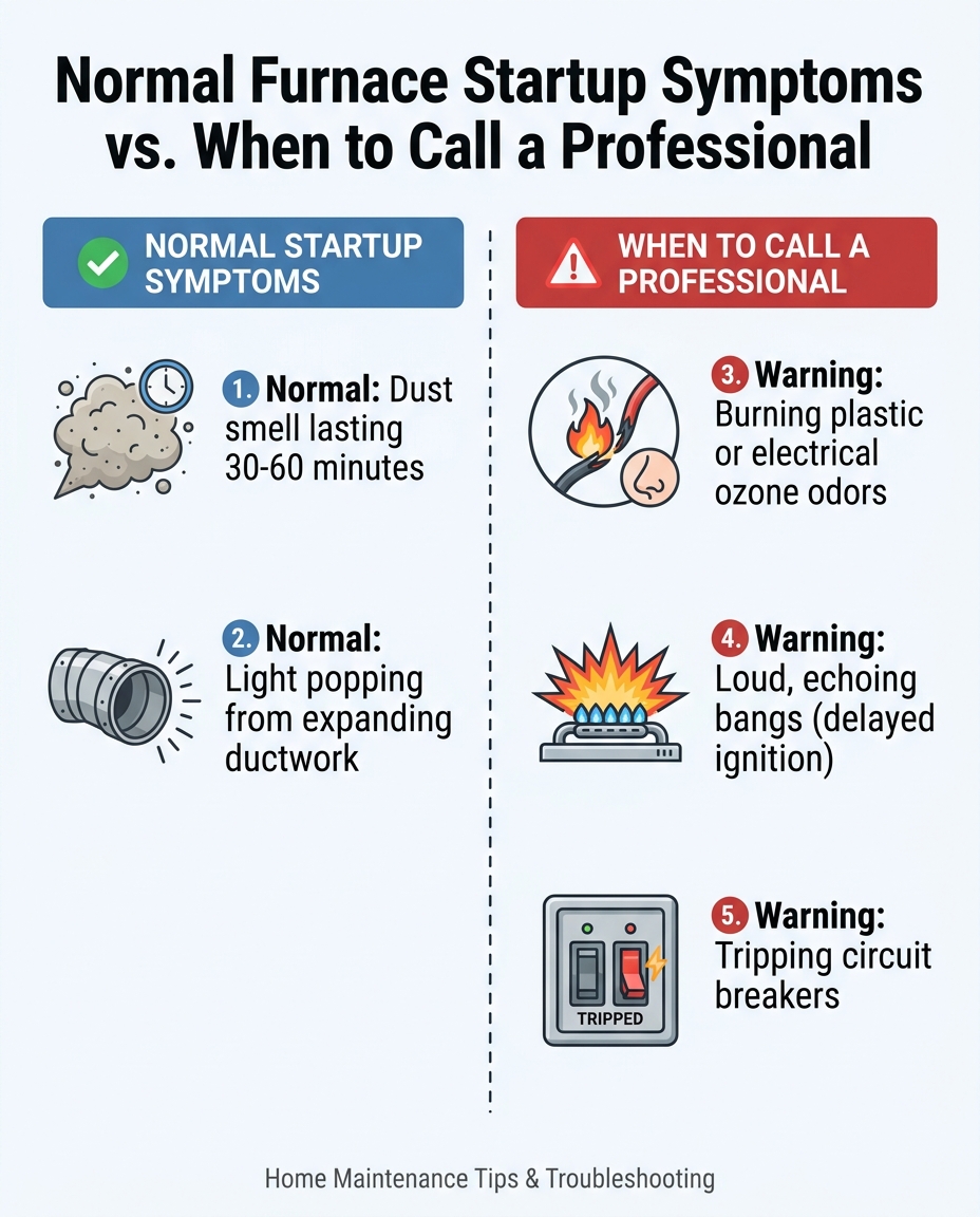 Normal Furnace Startup Symptoms vs. When to Call a Professional