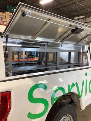 Electrical Work Truck Shelving - Side