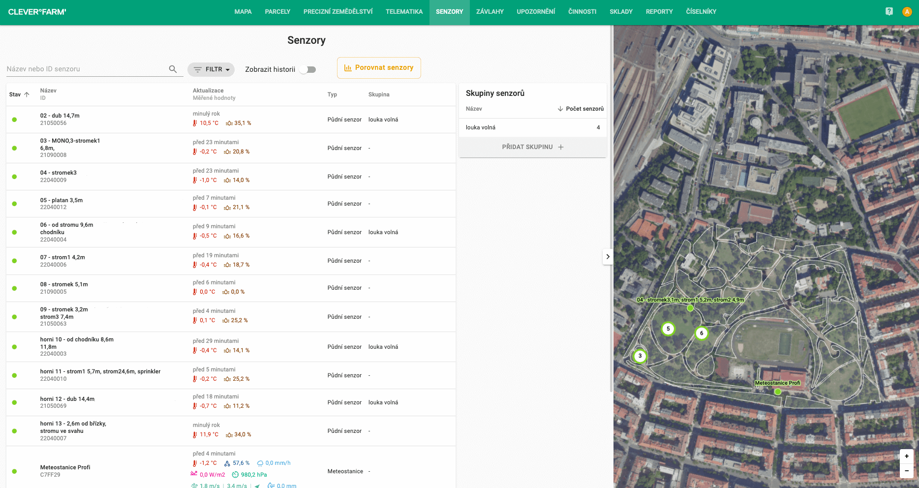 Aplikace CleverFarm / CleverGreen