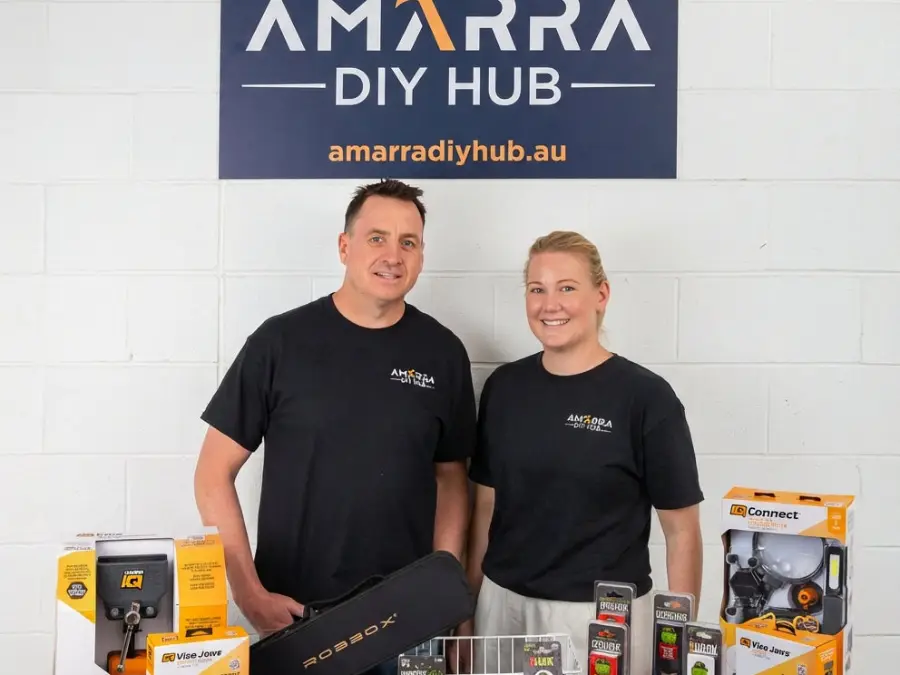 Sam and Karen, founders of Amarra Group, with the Amarra brand range