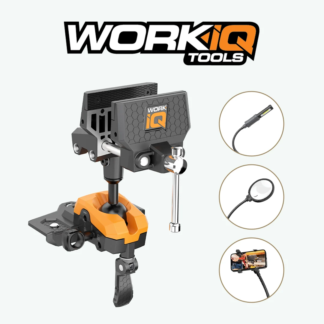 WorkIQ IQ Vise 360° articulating bench vise