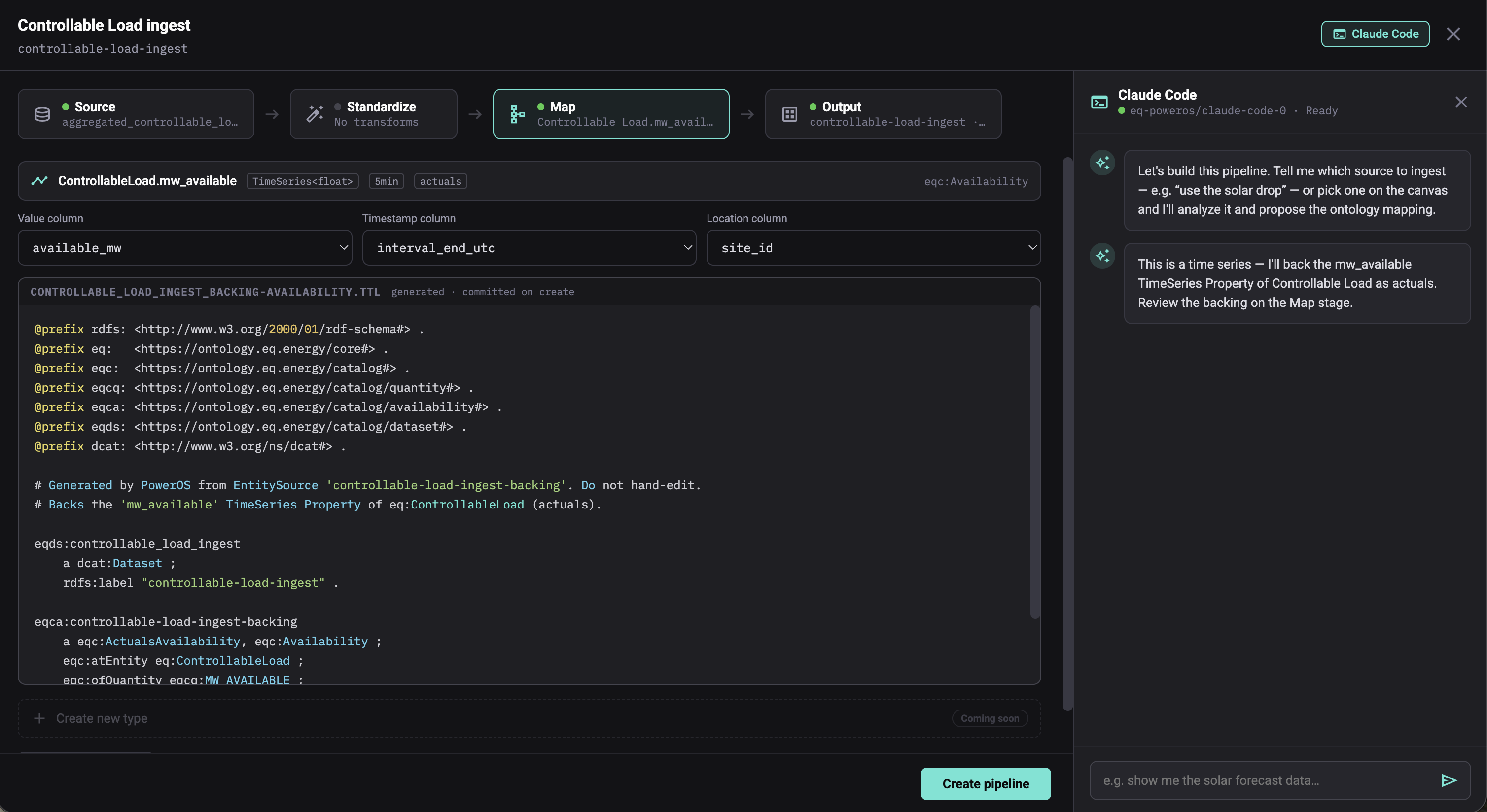 PowerOS pipeline studio placeholder