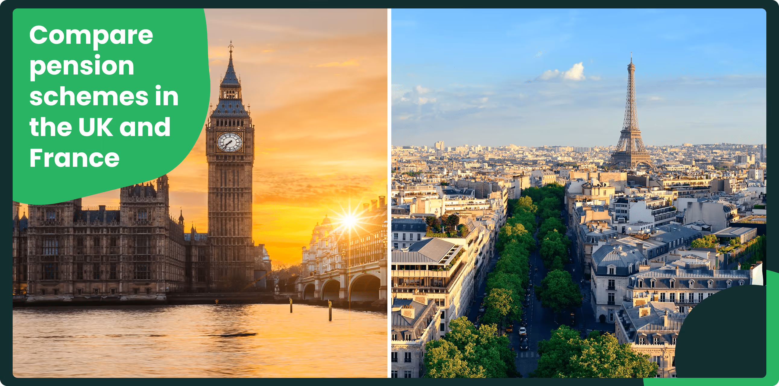 Compare pension schemes in the UK and France