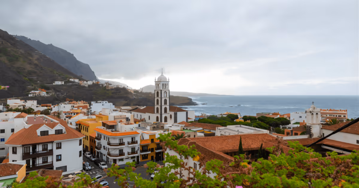 Overview of the colorful and beautiful town Garachico. Tenerife, Canary Islands, Spain