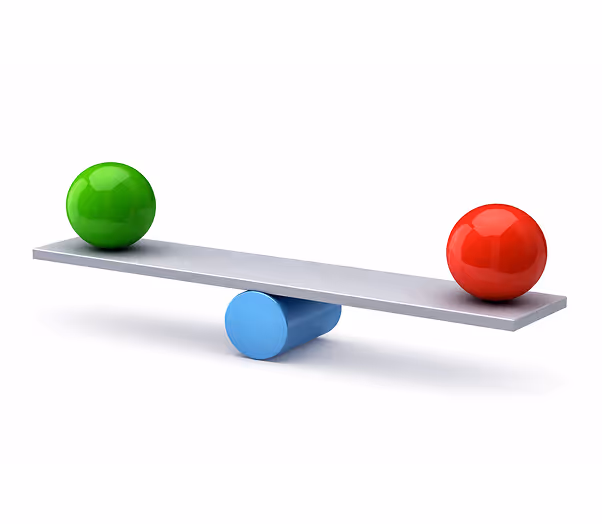 Balanced spheres on a silver seesaw