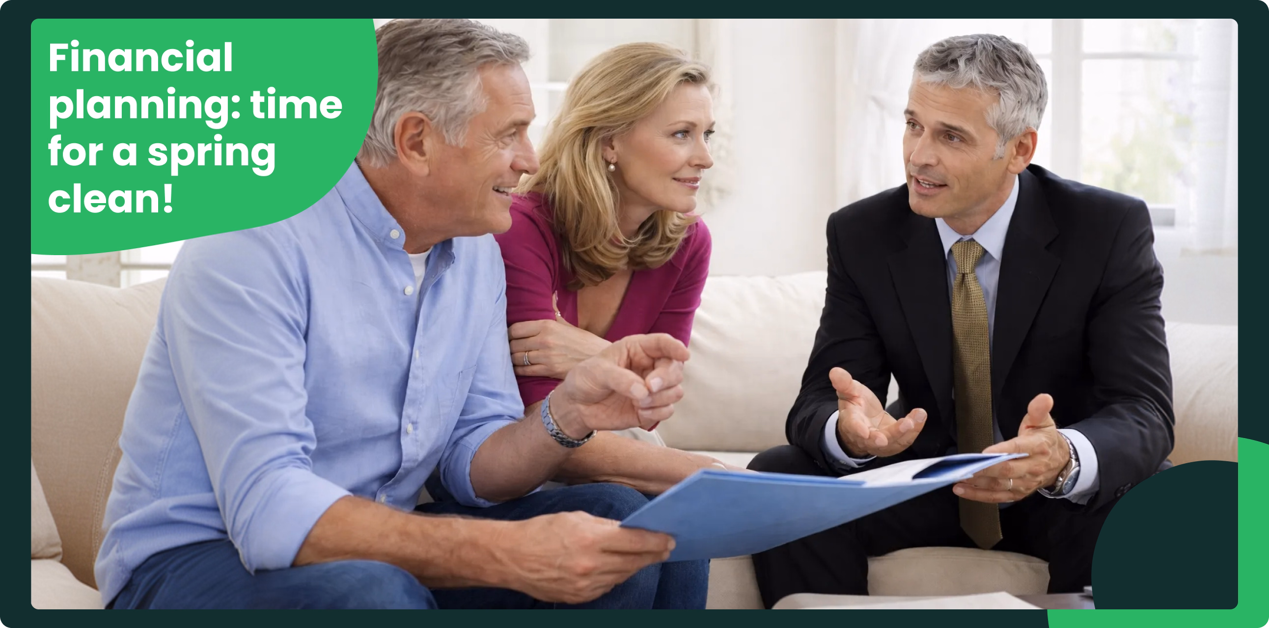 Financial advisor consulting a couple on retirement and pension planning