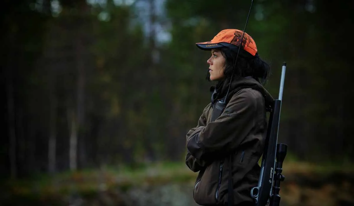 A woman hunts