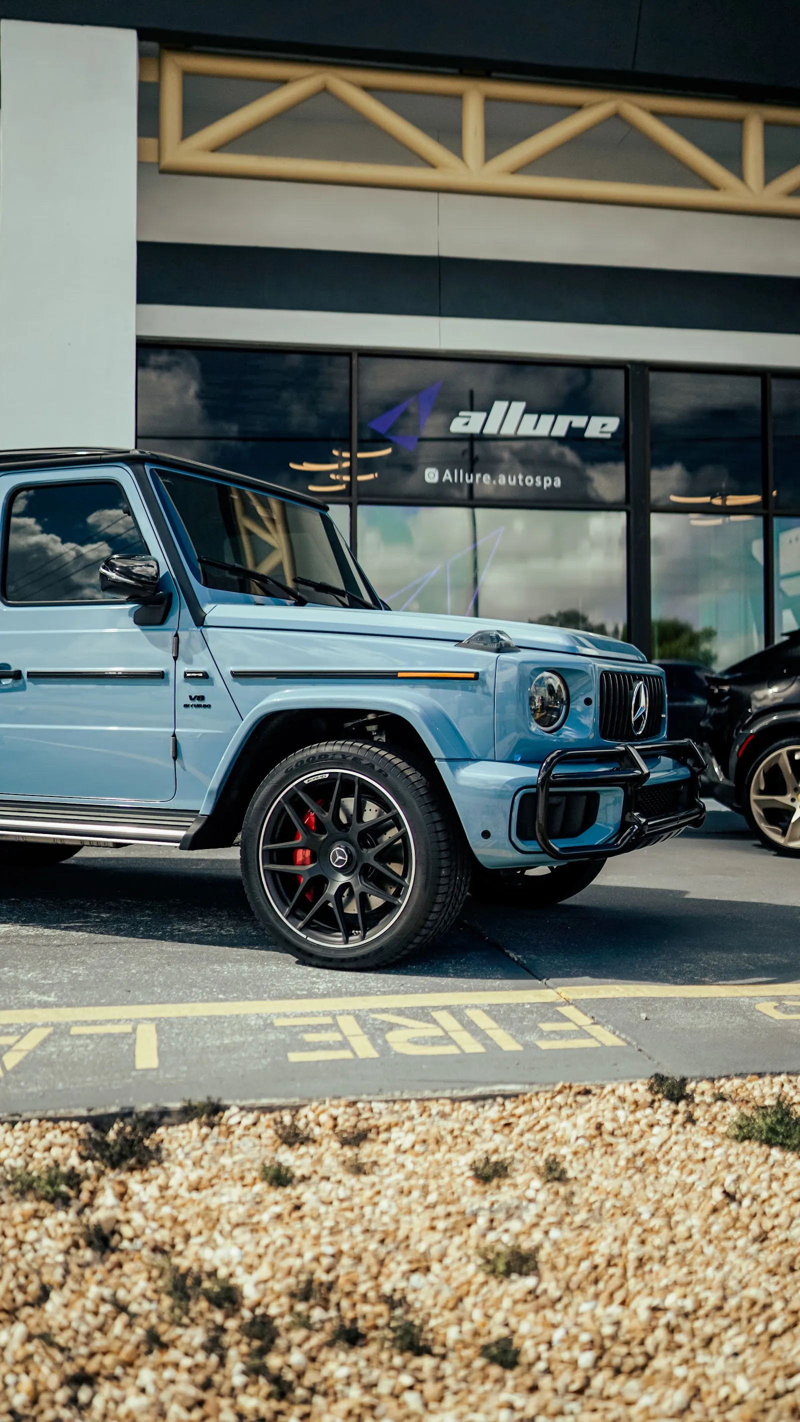Mercedes G-Wagon with baby blue vinyl wrap, Fern Park FL