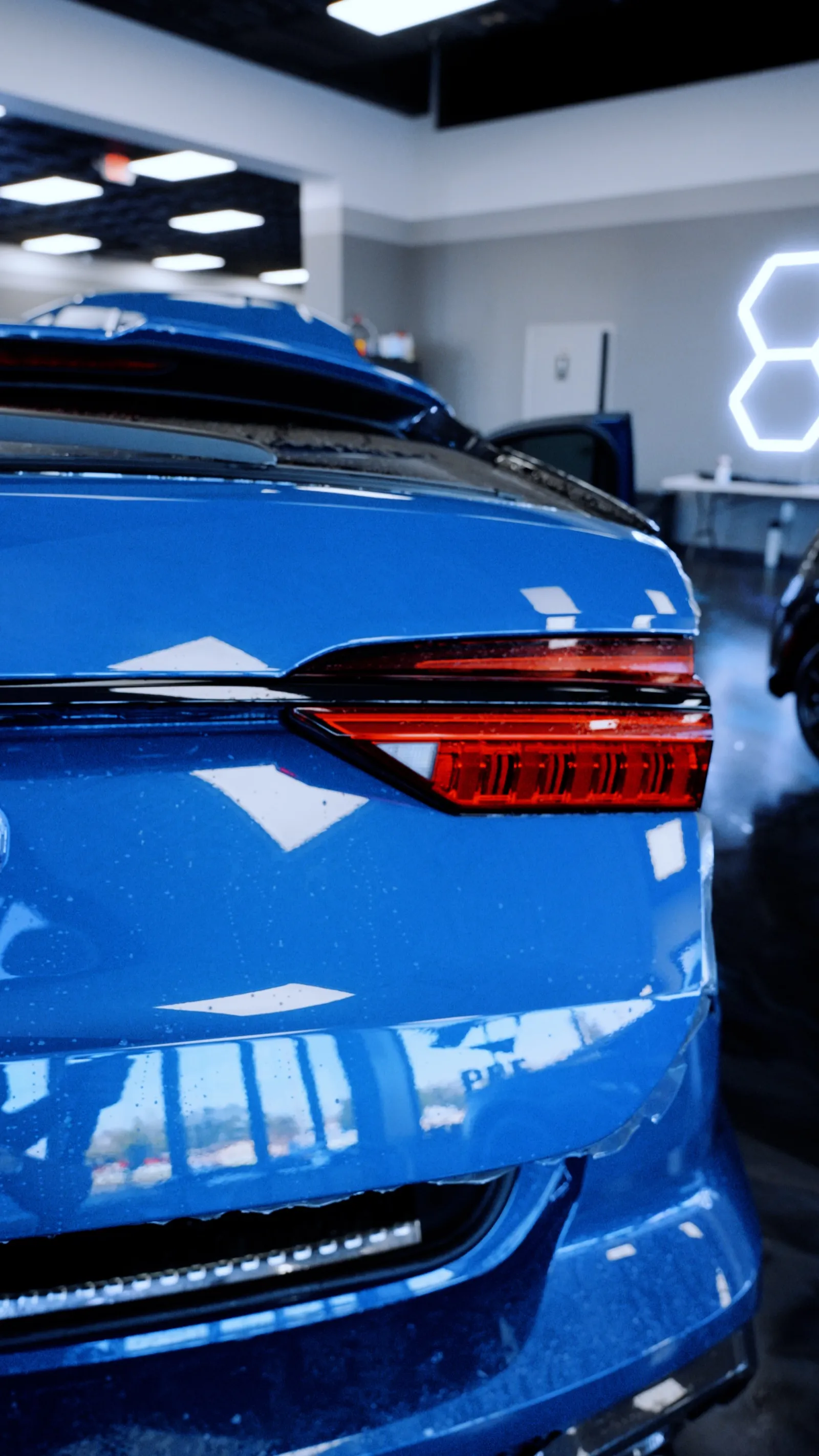 Audi RS6 Avant with ceramic coating, deep blue gloss, Winter Park FL