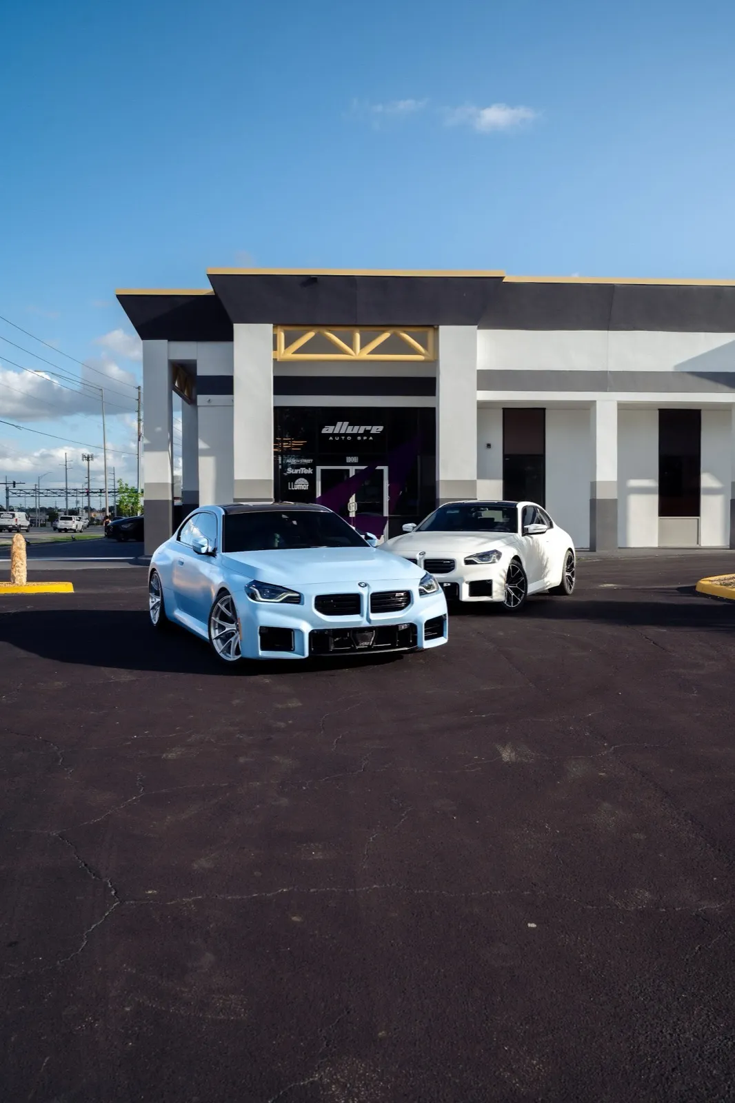 BMW M2 G87 with stealth satin paint protection film at Allure Auto Spa, Winter Park FL