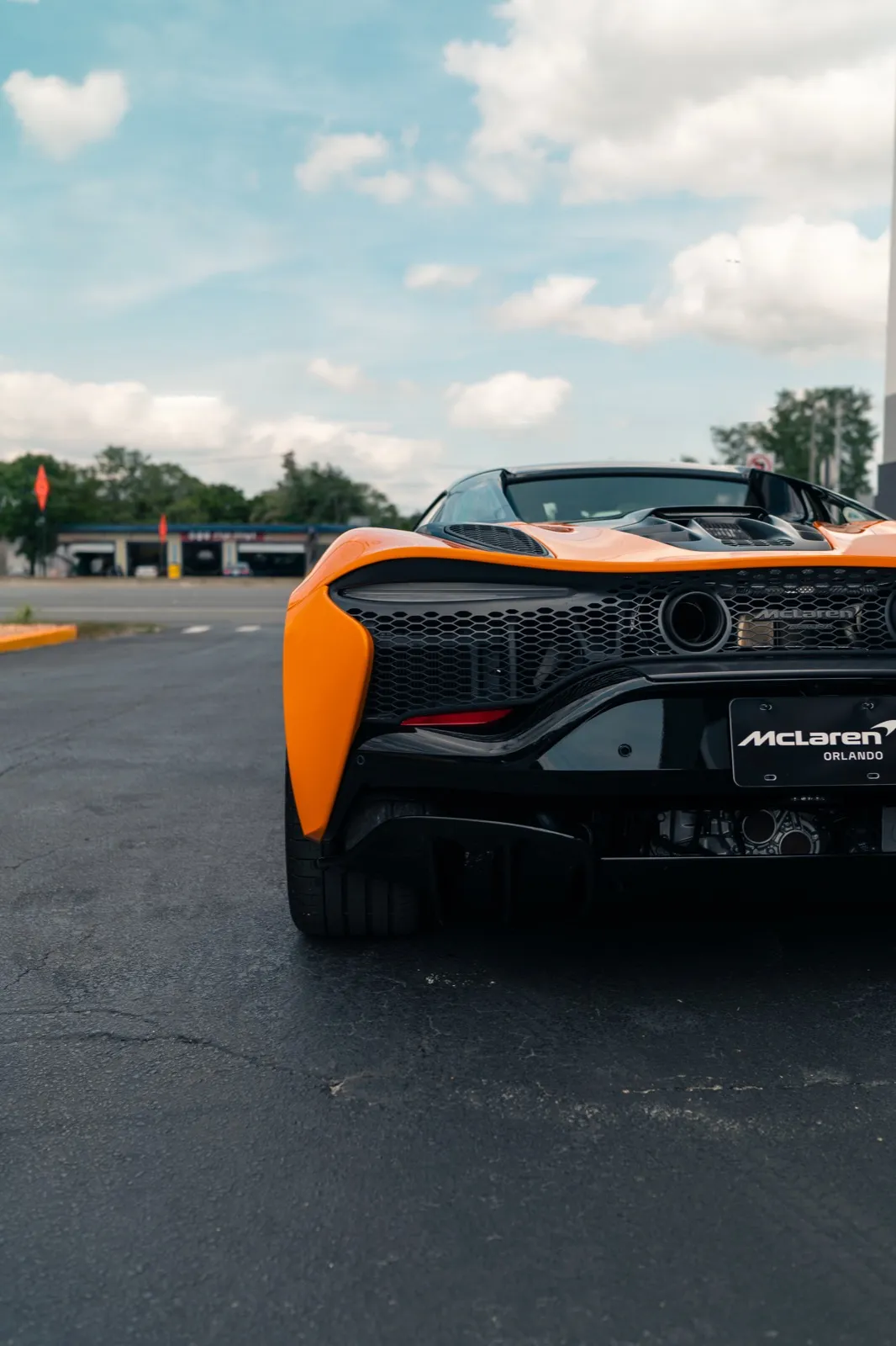 Orange McLaren Artura with paint protection film at Allure Auto Spa, Winter Park FL