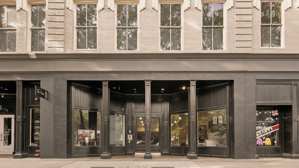 Lamar Lofts building exterior on Cherry Street, Macon GA