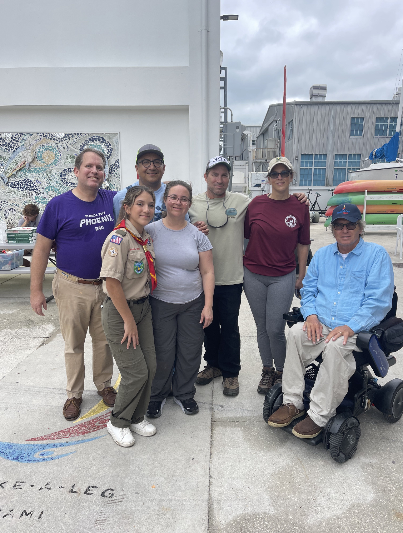 Troop 457 visiting Shake-A-Leg Miami for adaptive water sports activities