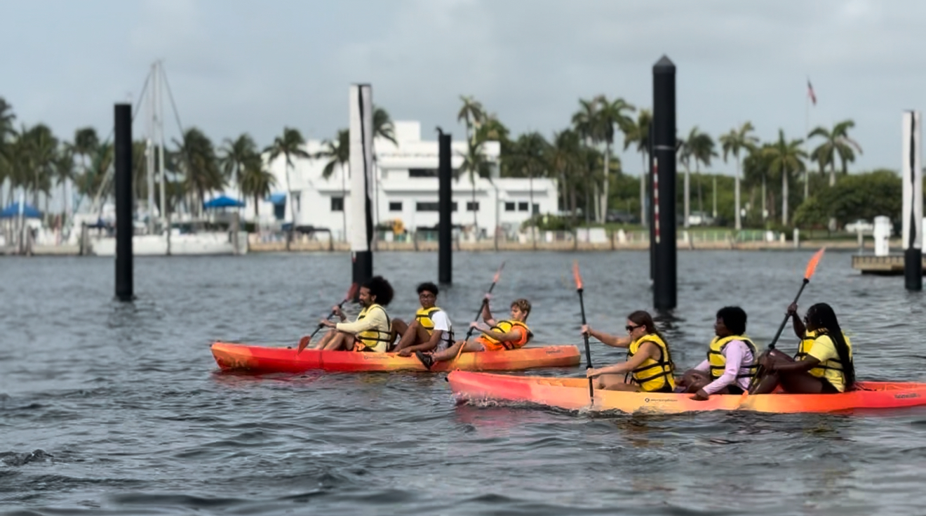 The Grove Academy Outing — adaptive water sports event at Shake-A-Leg Miami on Biscayne Bay