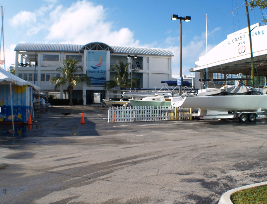 The Shake-A-Leg Miami waterfront campus and boat yard in Coconut Grove