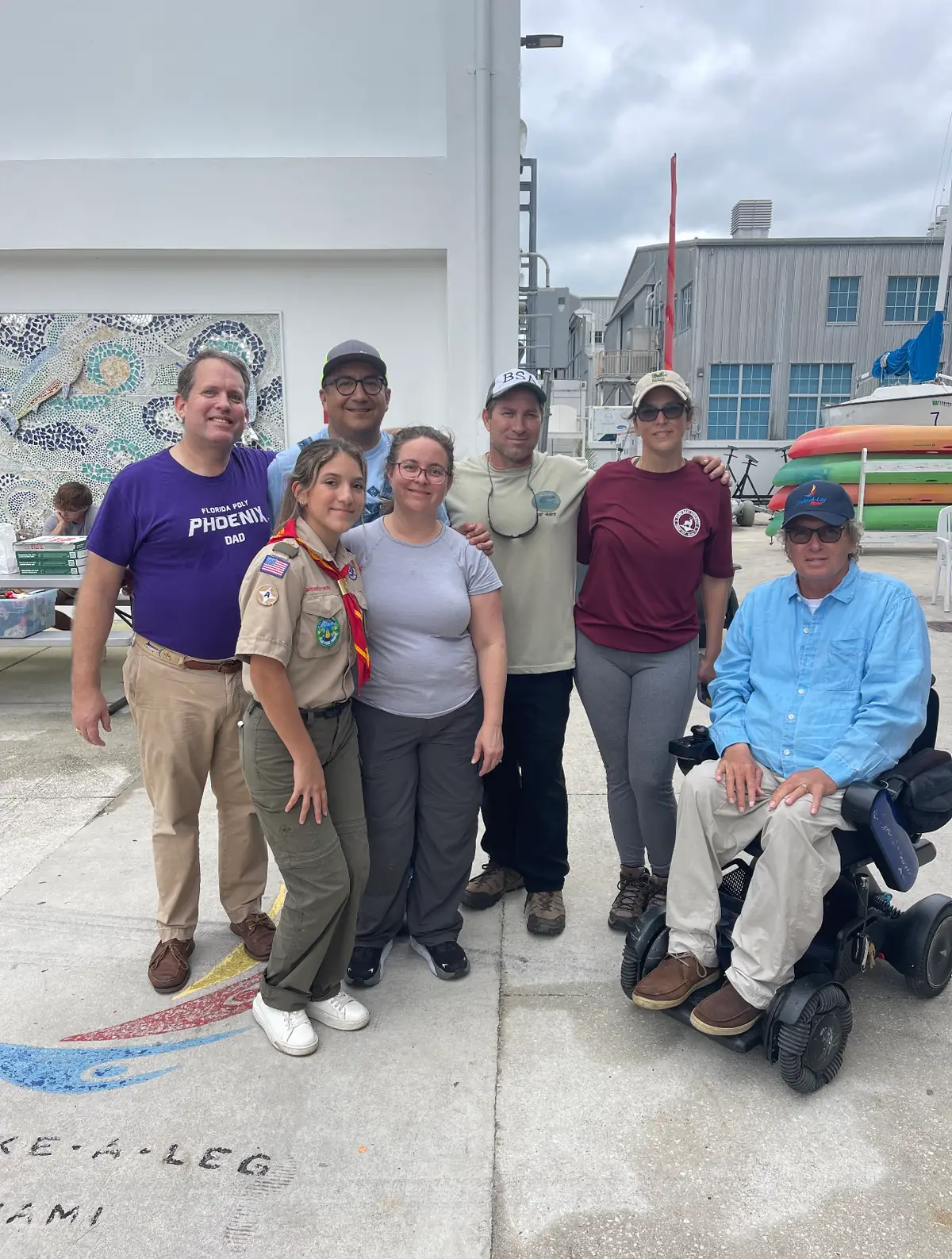 Troop 457 visiting Shake-A-Leg Miami for adaptive water sports activities