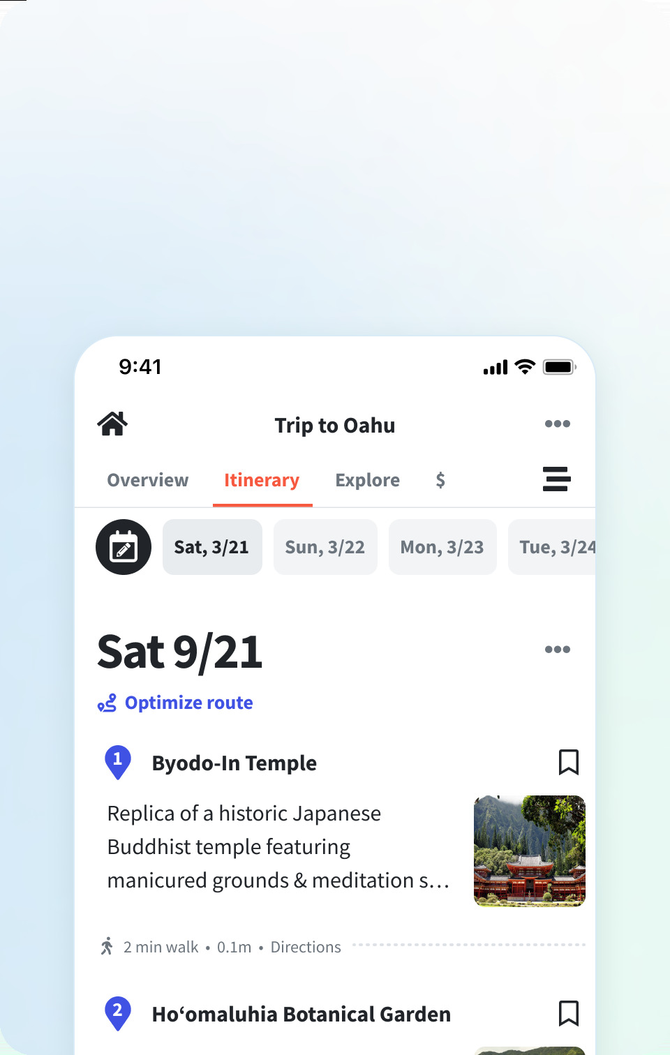 travel wishlist app