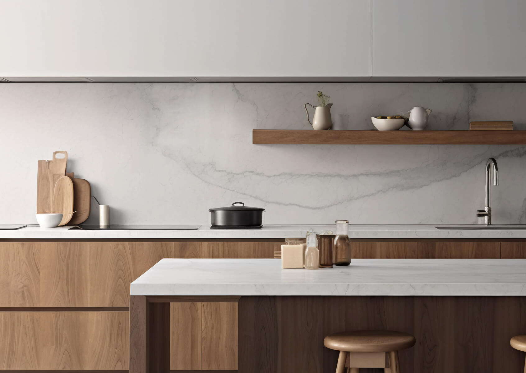 BUILDFORME designers kitchen made with natural wood and stone