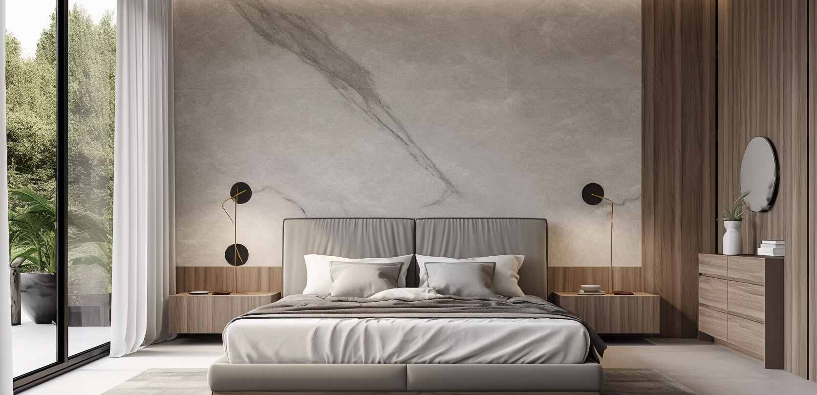 BUILDFORME newly renovated bedroom with built-in furniture 