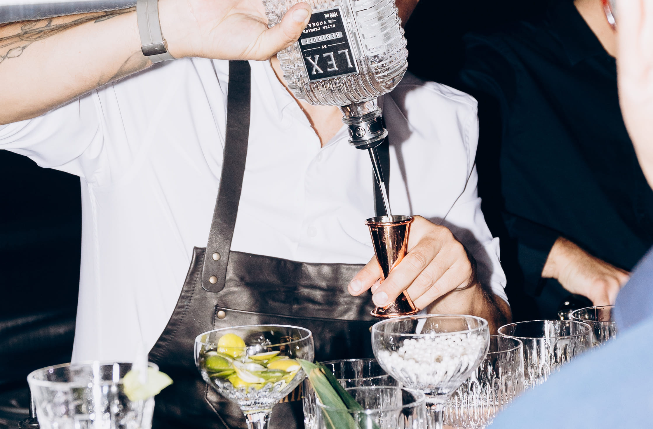 Summer party with vodka cocktails