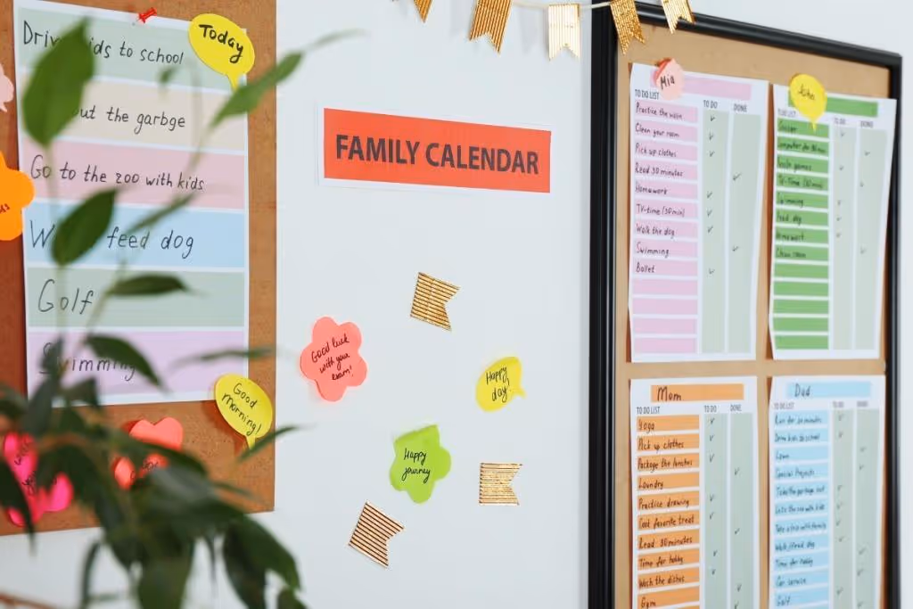 back to school organization family calendar 