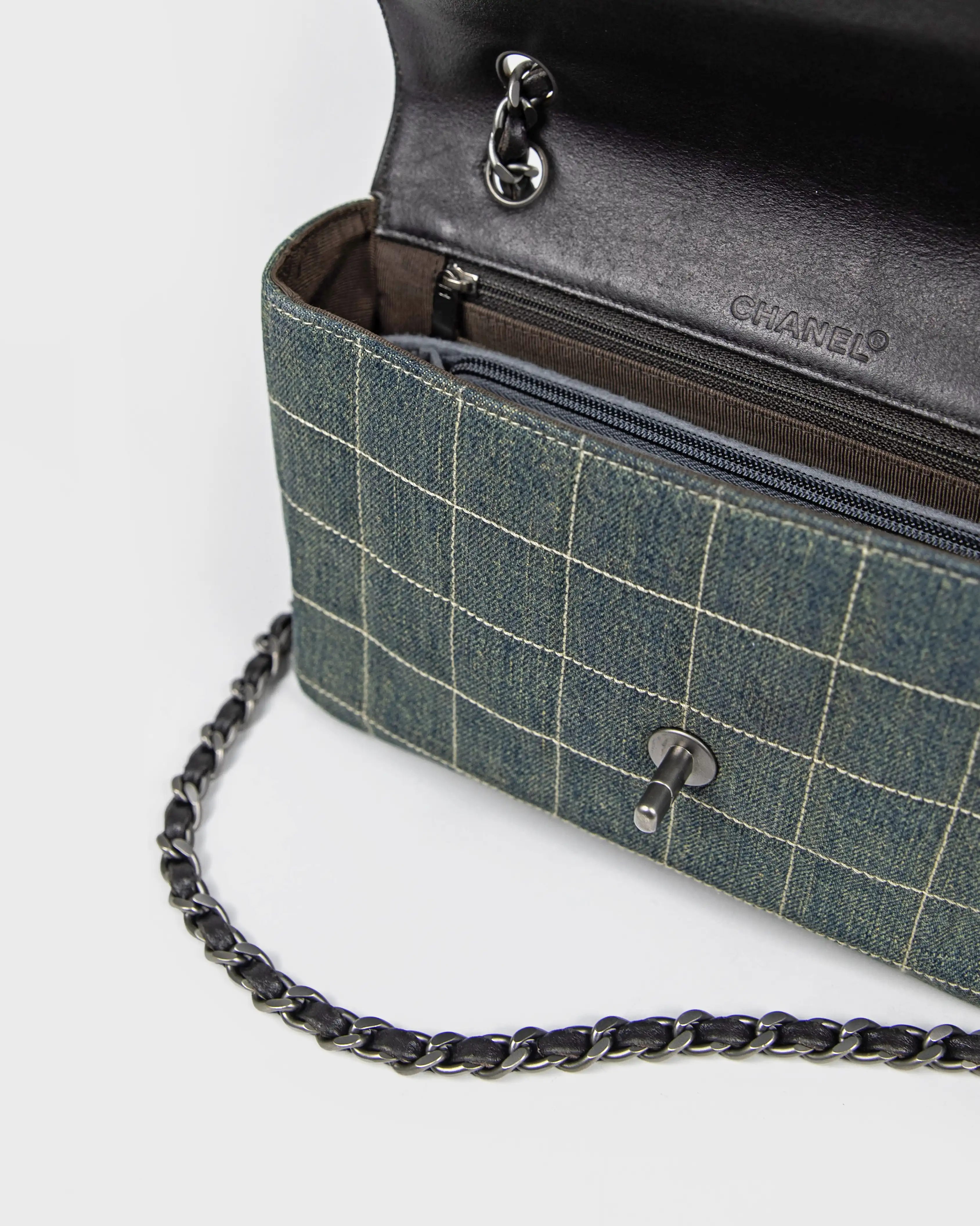 Chanel Denim Chocolate Bar Flap Bag | Zero Collective
