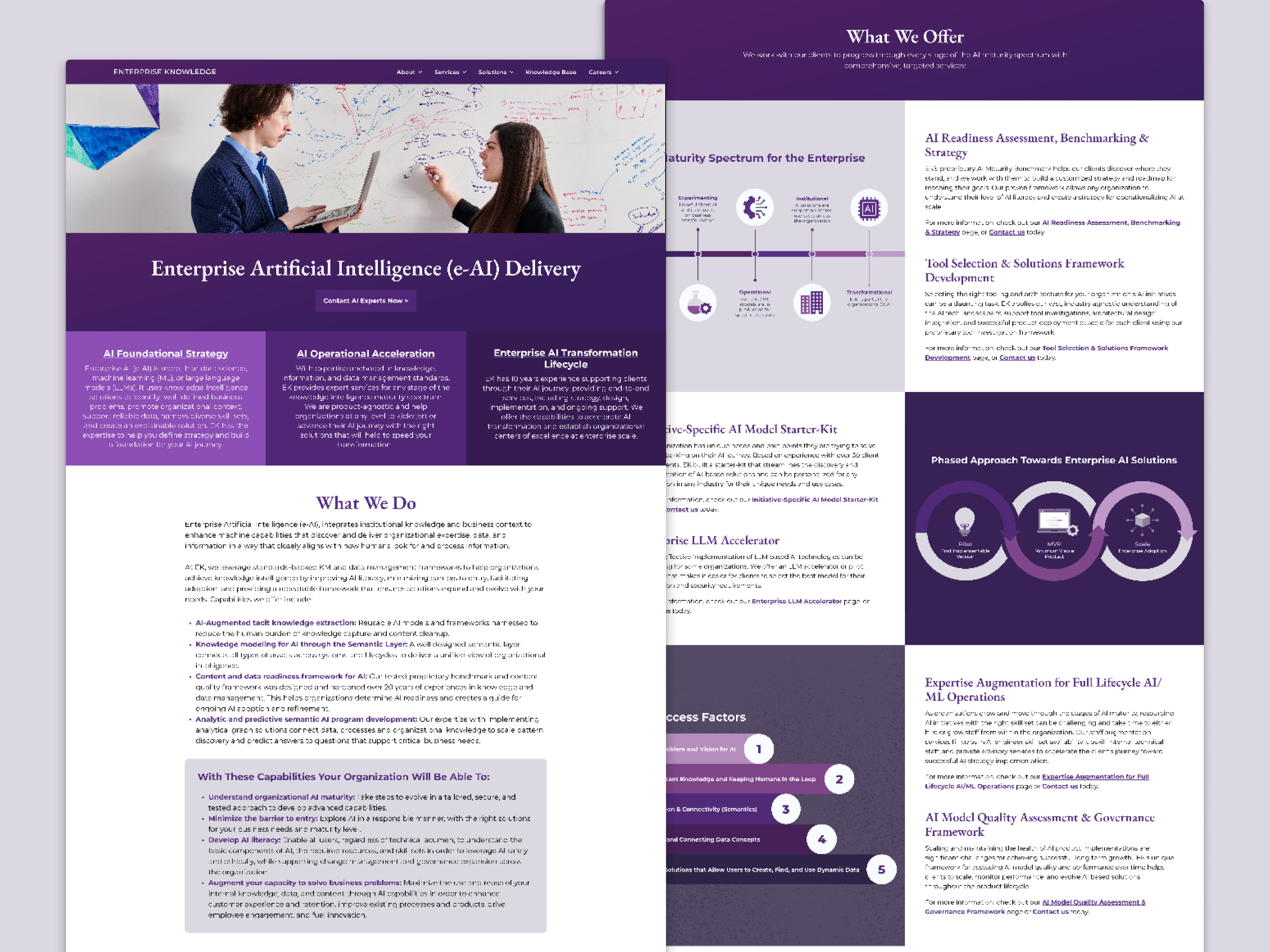 Dark mode version of redesigned landing page 