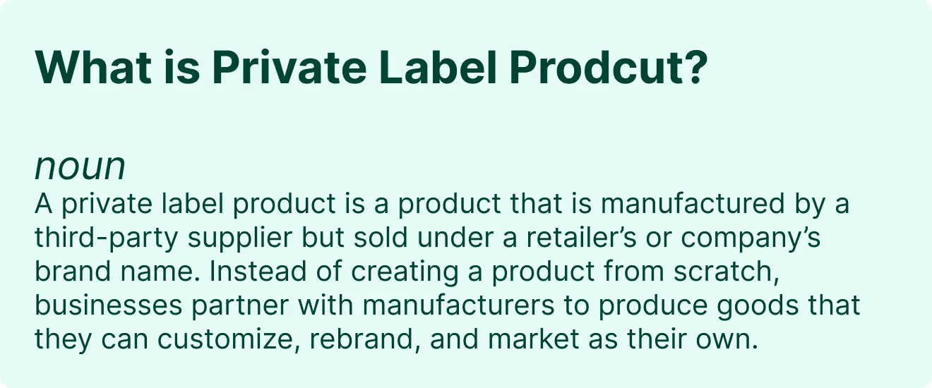 what is private label product