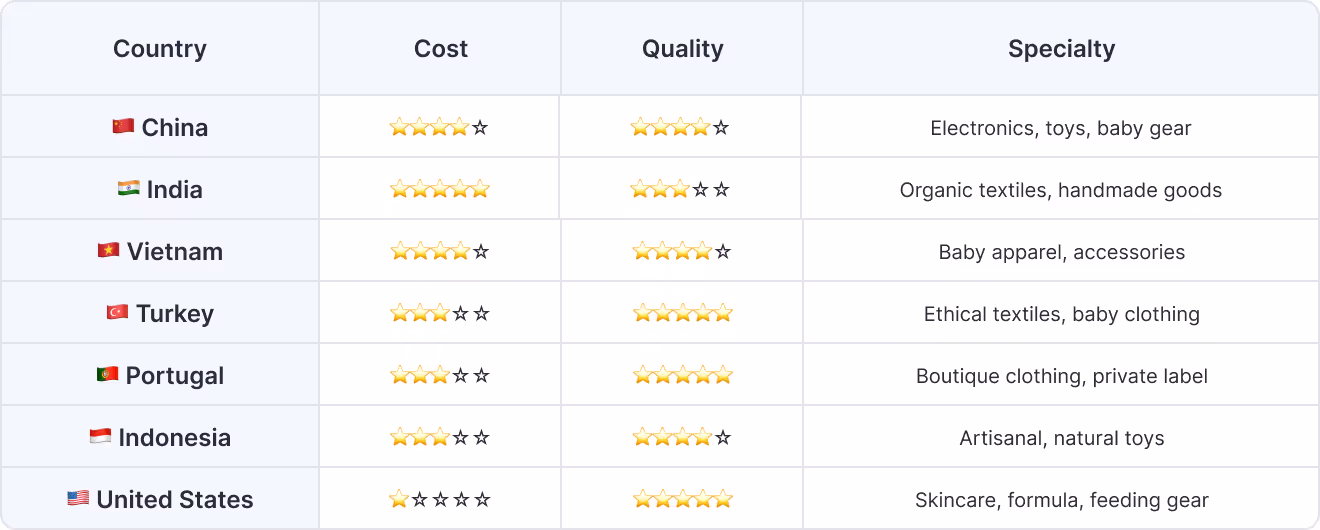 Top Countries to Source Baby & Kids Products From