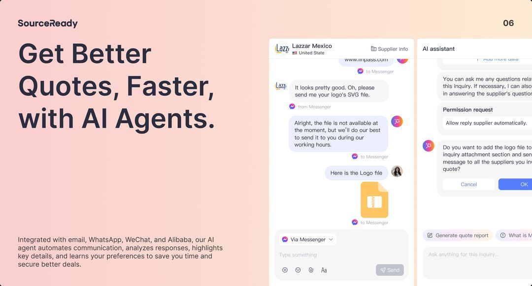 SourceReady AI agent