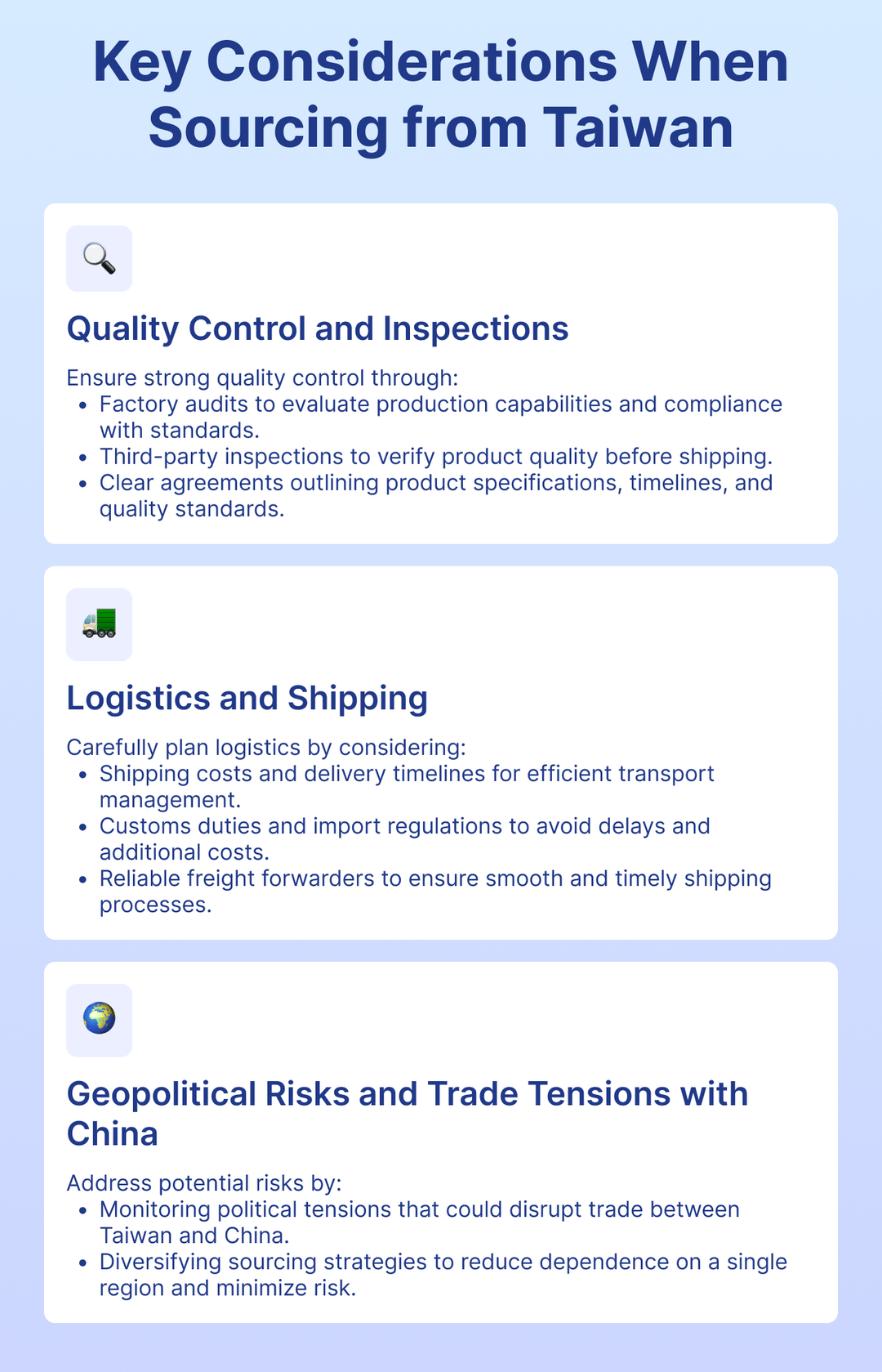 Key Considerations When Sourcing from Taiwan
