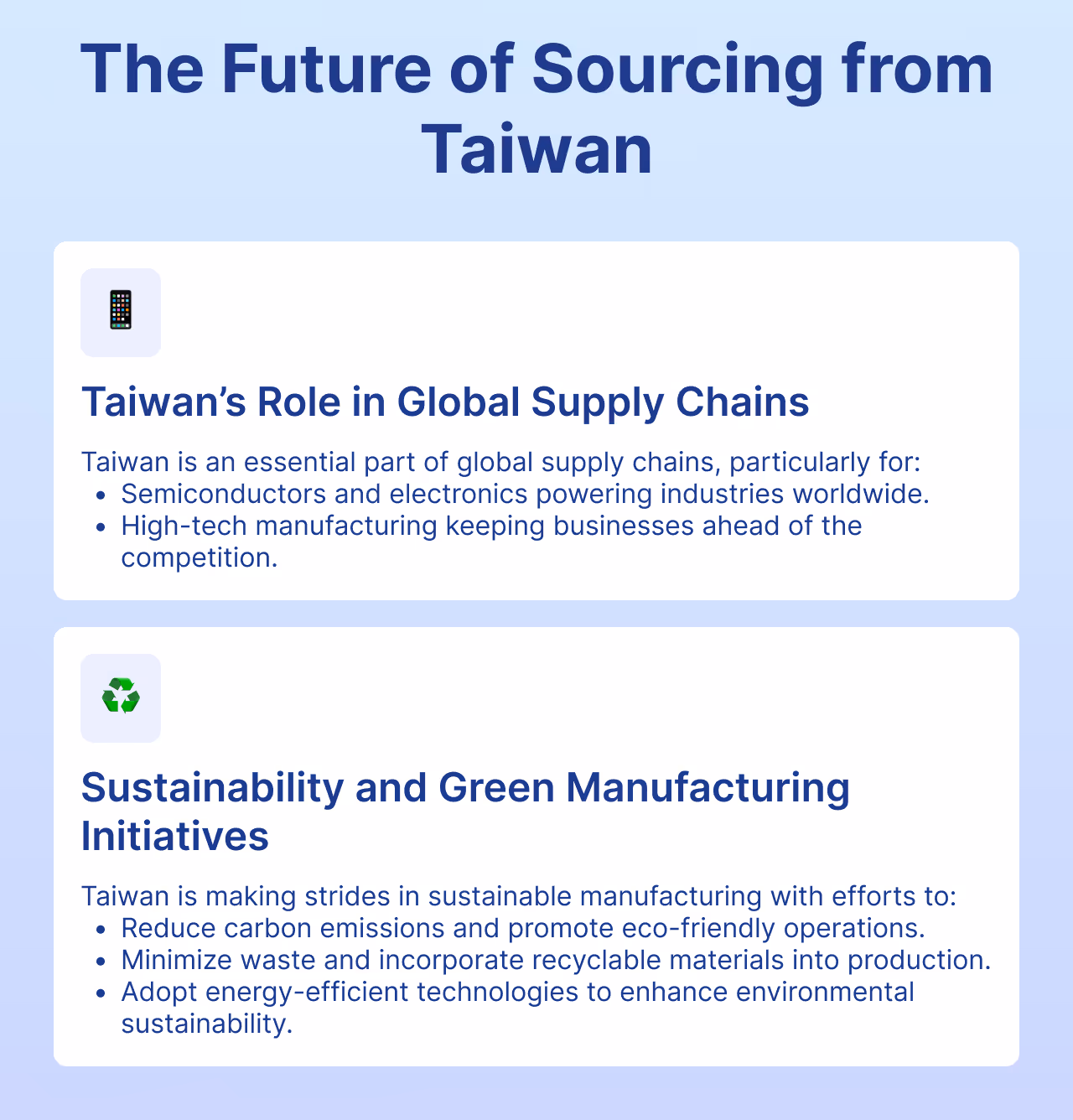 The Future of Sourcing from Taiwan