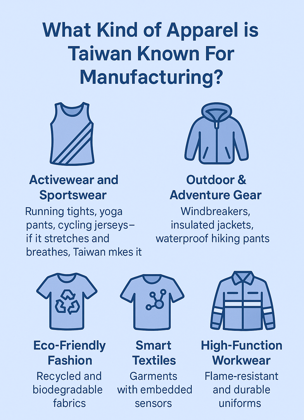 What Kind of Apparel is Taiwan Known For Manufacturing?
