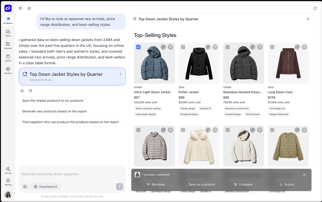 AI product research