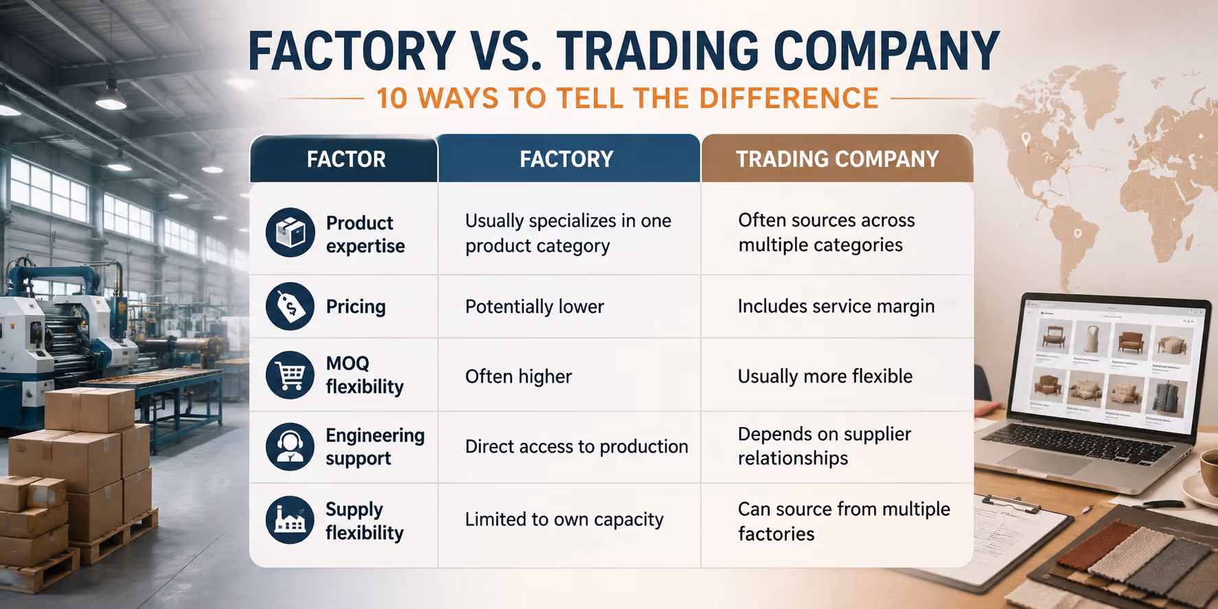 factory vs. trading company
