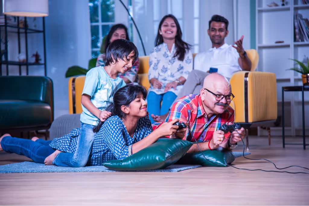 A family at home