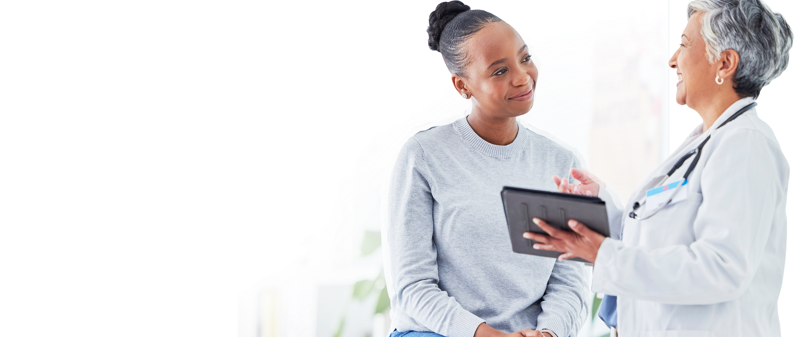 Provider interacting with patient