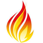 Stylized flame icon with yellow, orange, and red colors.