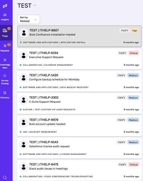 An example of the priority terminology: high, critical, medium, etc