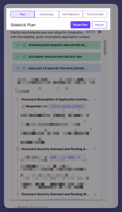 Fixify analysts can trigger a replan when a request changes mid-flight