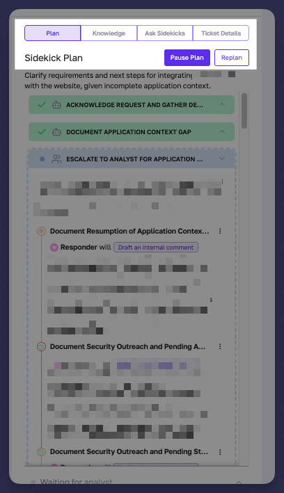 Fixify analysts can trigger a replan when a request changes mid-flight