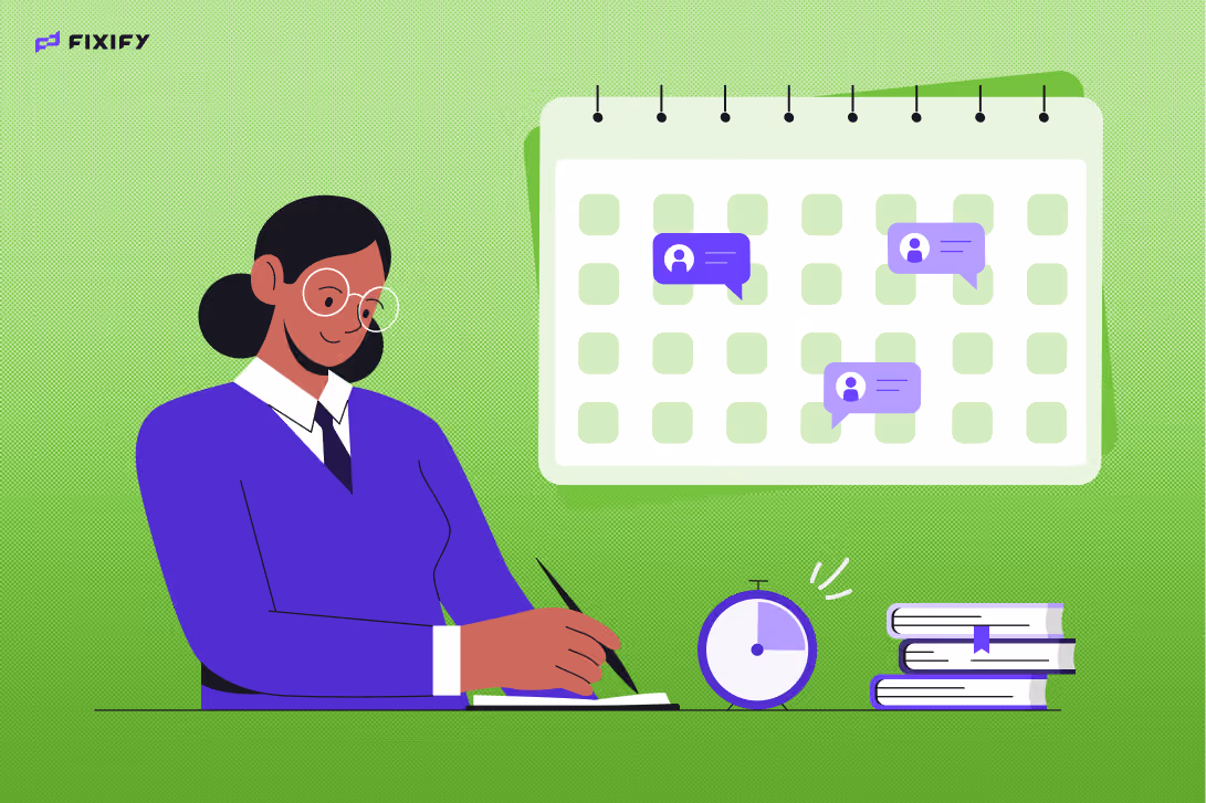 Woman working on IT help desk staffing