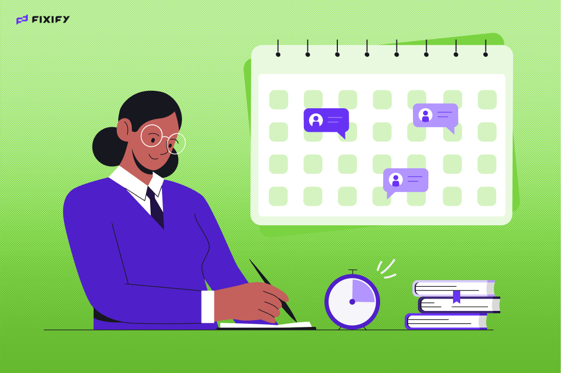 Woman working on IT help desk staffing