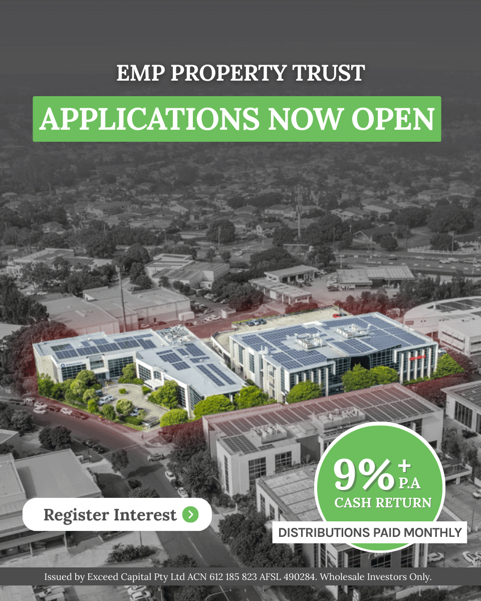 EMP Property Trust Applications Now Open Register Interest 9% pa cash return distributions paid monthly