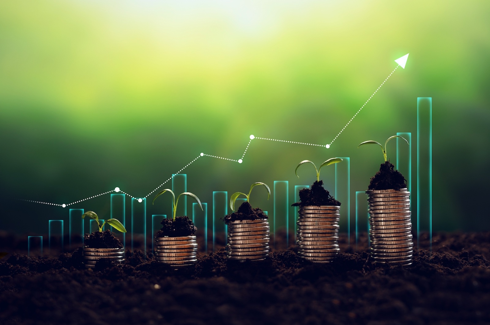 coins on a green background 5 reasons to invest in a closed ended fund