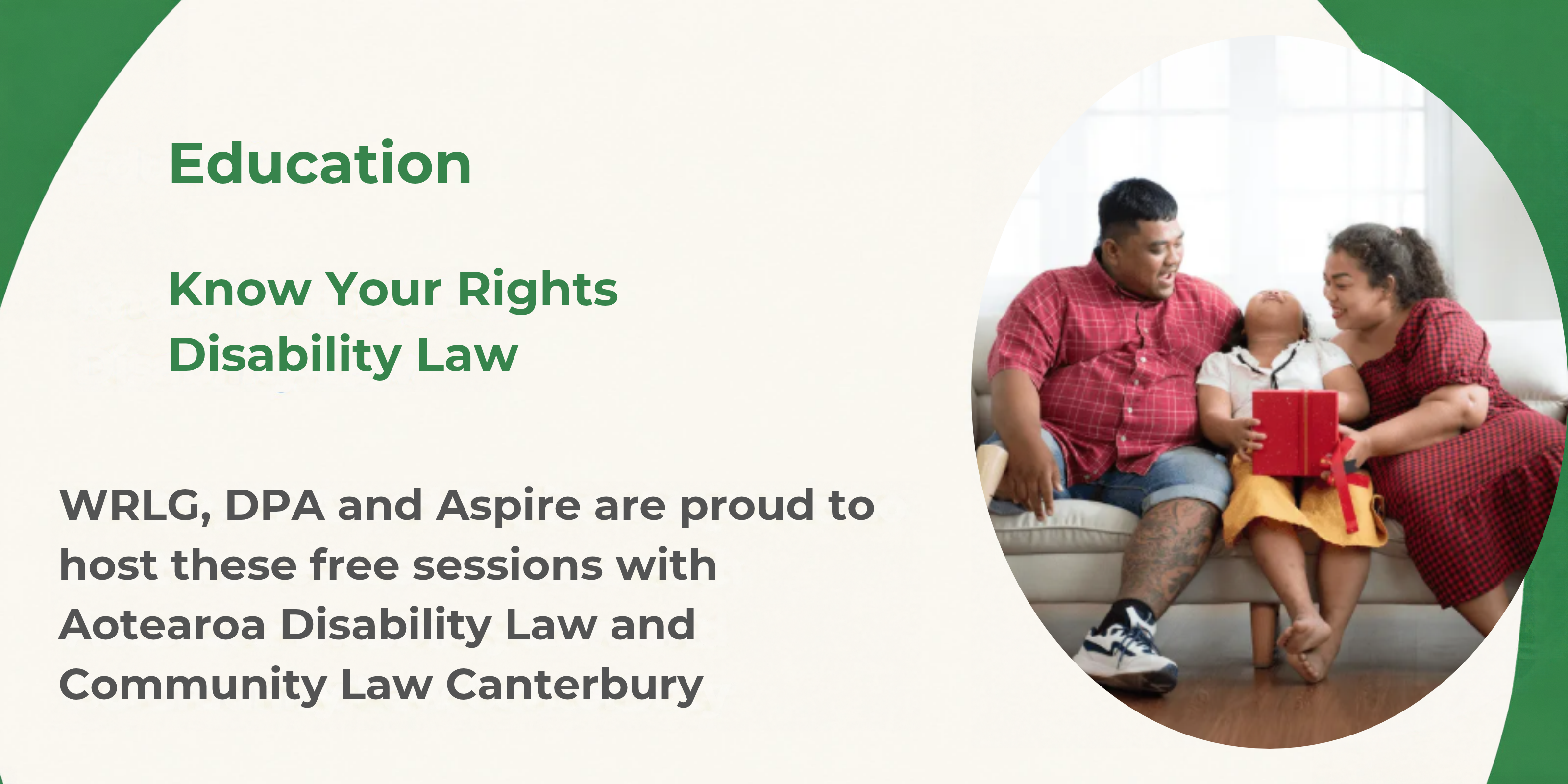 Know Your Rights disability law workshop on education rights and advocacy for disabled students and their families.