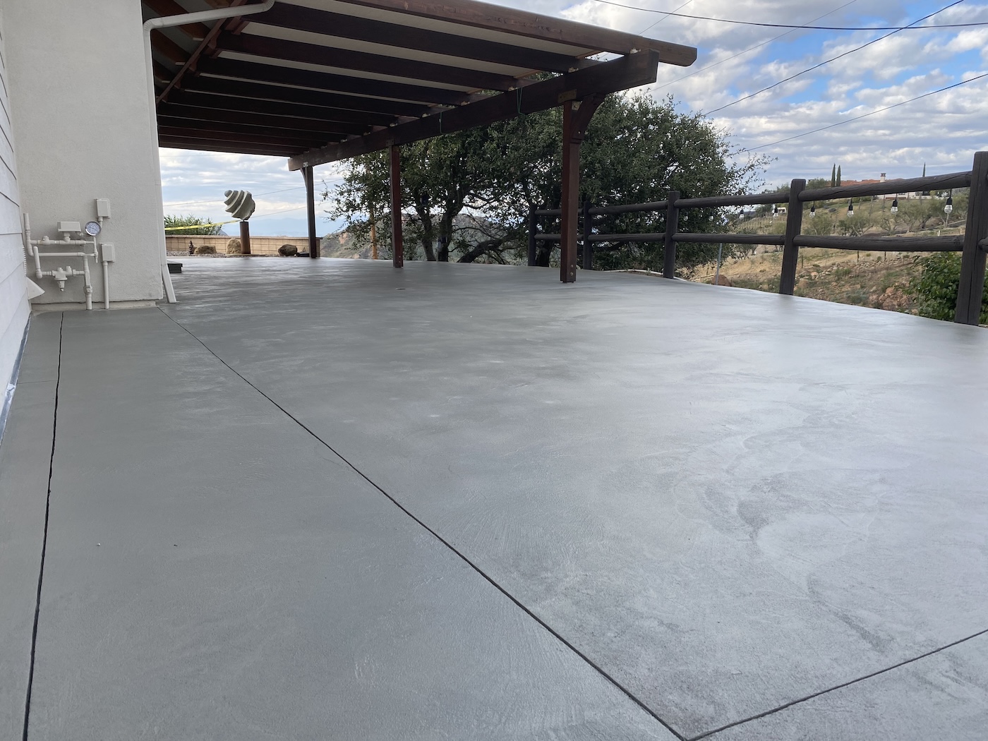 Concrete driveway resurfaced and stained in Malibu