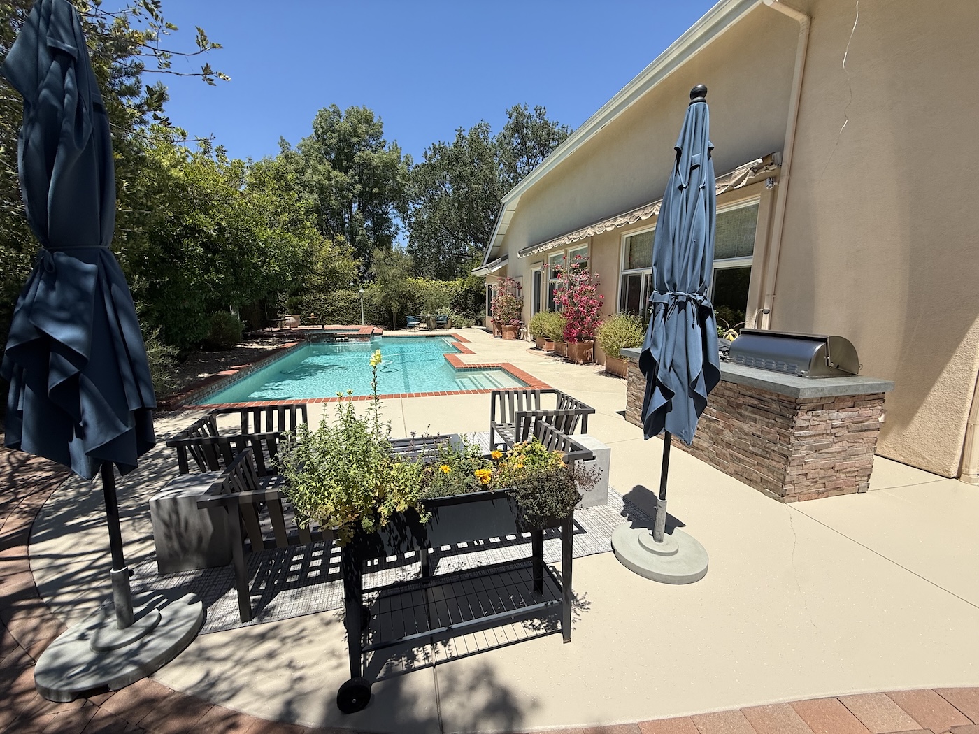 pool deck concrete stain and seal in westlake village