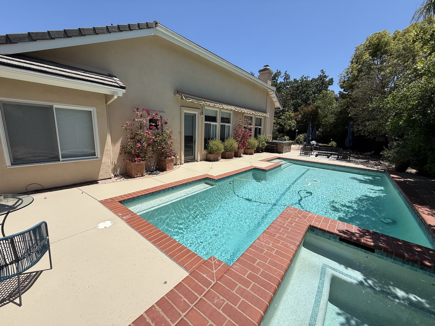 pool deck concrete staining in westlake village, ca